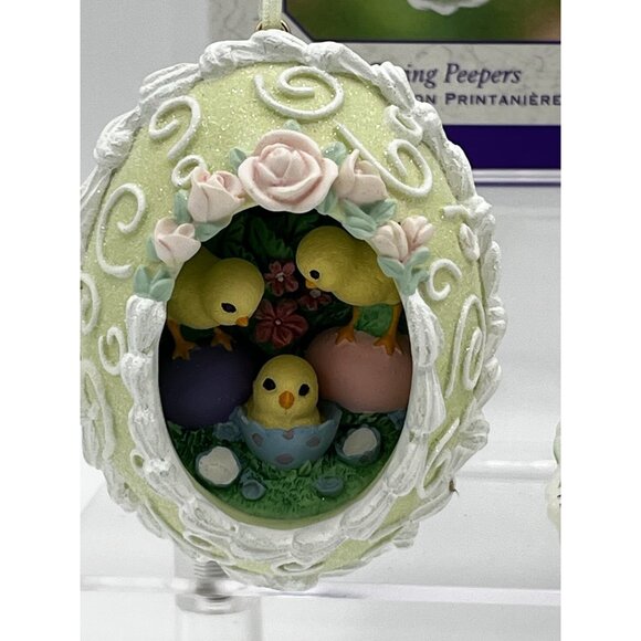 Hallmark Keepsake Ornament Easter Bunny 2002 & 2017 Rabbit Easter Egg lot of 3 - Picture 4 of 16